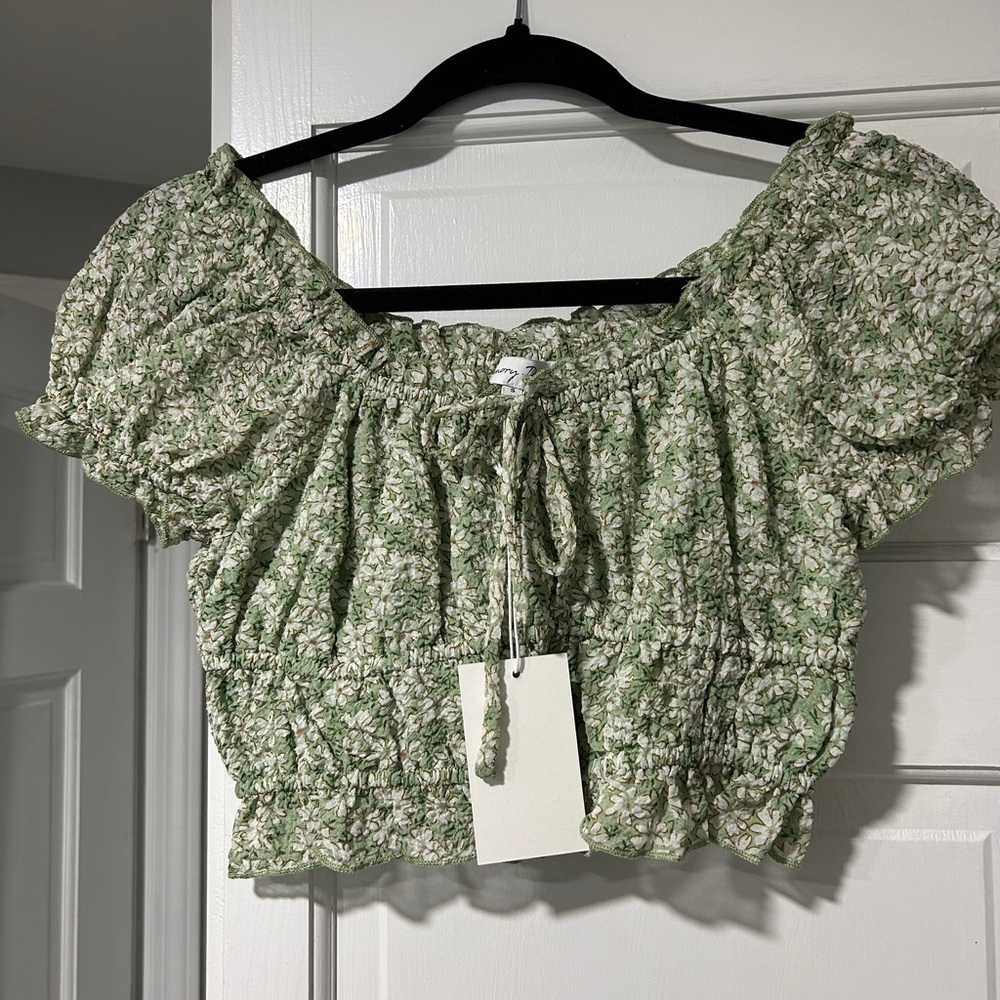 Crop cottage core blouse